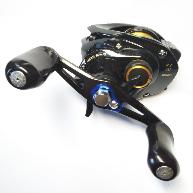 SHIMANO(シマノ)のベイトリール用　リテーナー　ハンドルロックプレートと固定ネジ　ブルー スポーツ/アウトドアのフィッシング(リール)の商品写真