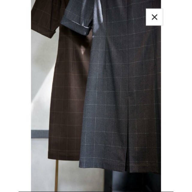 Her lip to(ハーリップトゥ)の新品 Her lip to Line Check Box Tuck Dress レディースのワンピース(ひざ丈ワンピース)の商品写真