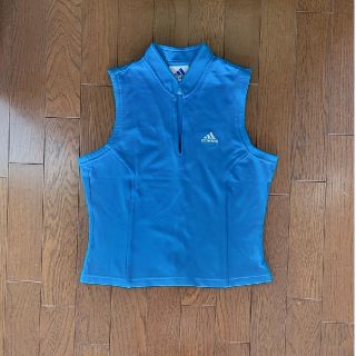 アディダス(adidas)のadidas　ストレッチ　シャツ　スカイブルー(シャツ/ブラウス(半袖/袖なし))