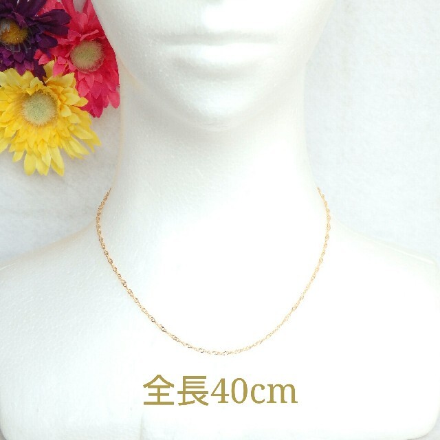 thug maria様専用　k18ネックレス　スクリューチェーン　18金　18k ハンドメイドのアクセサリー(ネックレス)の商品写真