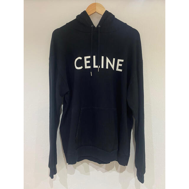 新品未使用　89100円の品　CELINE  バックプリントパーカー　Lサイズ