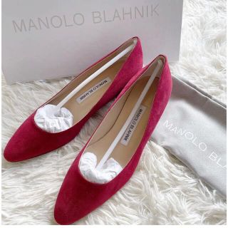 【未使用】 マノロブラニク LISTONY チャンキーヒール パンプス