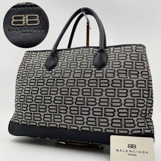 バレンシアガ(Balenciaga)の極美品✨バレンシアガ ハンドバッグ 腕かけ キャンバス×レザー BB金具 A4可(ハンドバッグ)