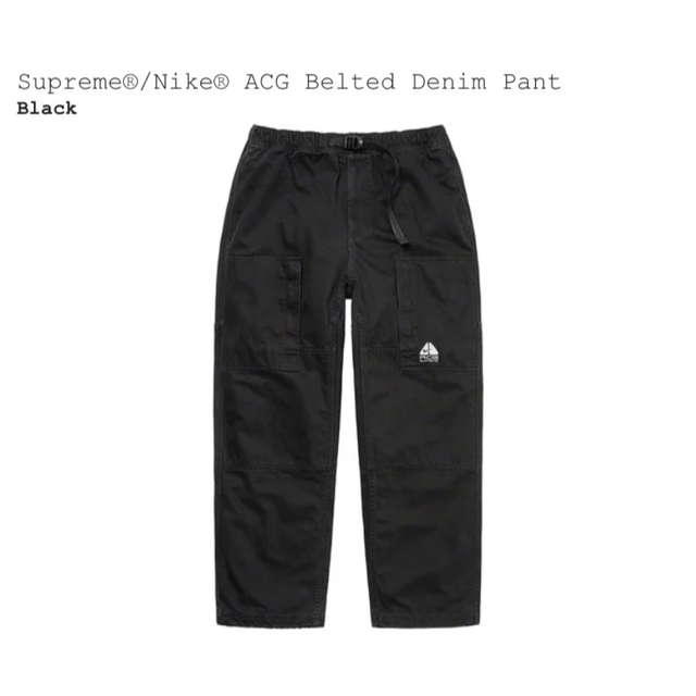 Supreme(シュプリーム)のsupreme acg balted denim pants ブラック　M メンズのパンツ(ワークパンツ/カーゴパンツ)の商品写真