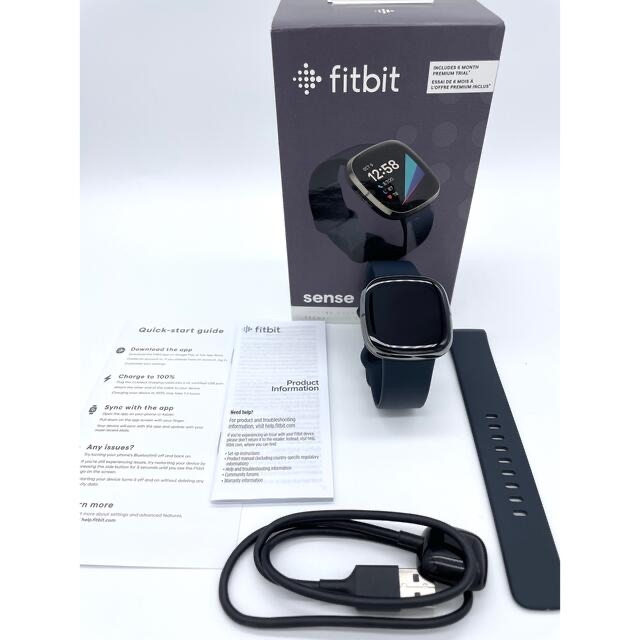 【未使用】Fitbit Sense スマートウォッチ カーボン/グラファイト