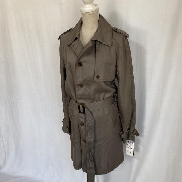 【新品未使用】ZARA MAN ザラ トレンチコート ロングコート グレー
