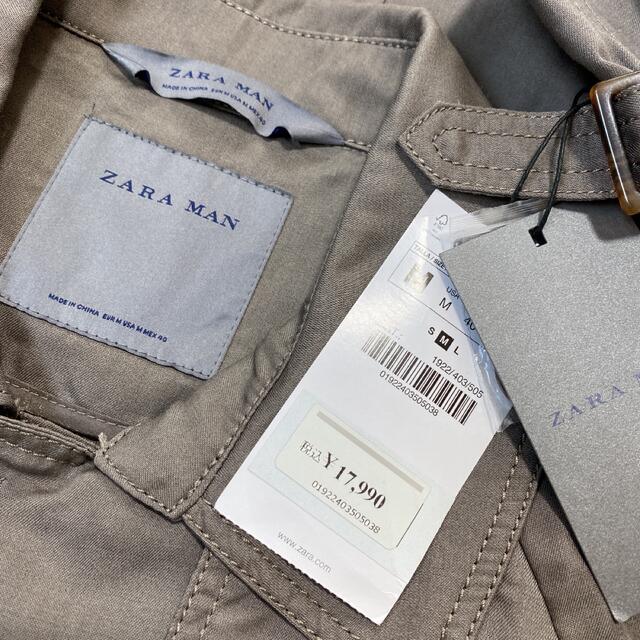 【新品未使用】ZARA MAN ザラ トレンチコート ロングコート グレー