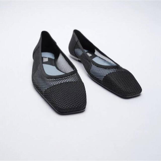 ZARA(ザラ)のメッシュフラットシューズ   サイズ37 レディースの靴/シューズ(バレエシューズ)の商品写真