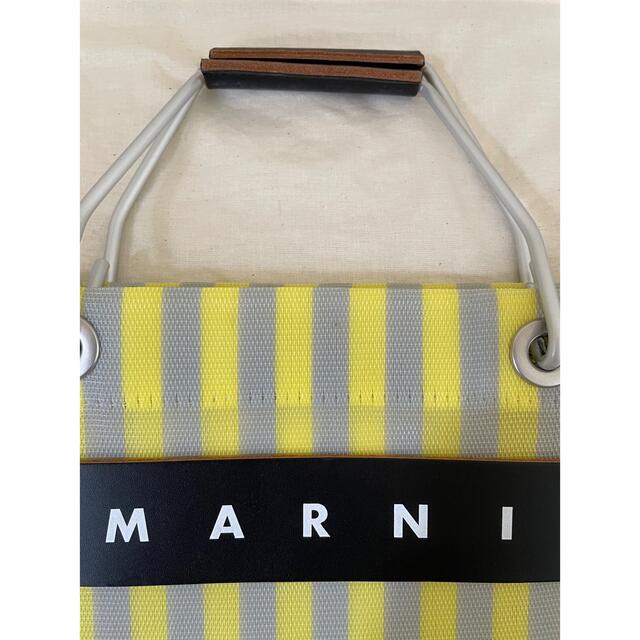 Marni(マルニ)のMARNIマルニメッシュストライプバッグ　フラワーカフェ レディースのバッグ(ハンドバッグ)の商品写真