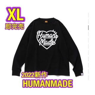 ヒューマンメイド(HUMAN MADE)のHUMANMADE ヒューマンメイド ロンT ブラック XL(Tシャツ/カットソー(七分/長袖))