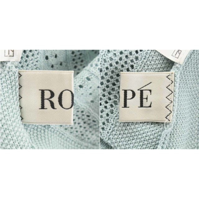 ROPE’(ロペ)のロペ ROPE ニット 長袖 薄手 コットン 38 M ライトブルー レディースのトップス(ニット/セーター)の商品写真