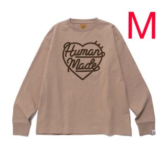 ヒューマンメイド(HUMAN MADE)のHUMAN MADE HEART L/S T-SHIRT BEIGE M サイズ(Tシャツ/カットソー(七分/長袖))