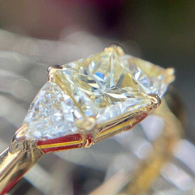 『専用です』天然無処理ダイヤモンド計0.75ct VLY-VS1 K18中宝研ソ レディースのアクセサリー(リング(指輪))の商品写真