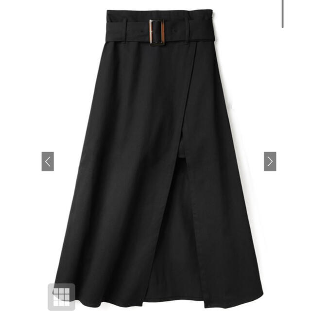 GRL(グレイル)のGRL ロングスカート ベルト付きレイヤード風スリットスカート レディースのスカート(ロングスカート)の商品写真