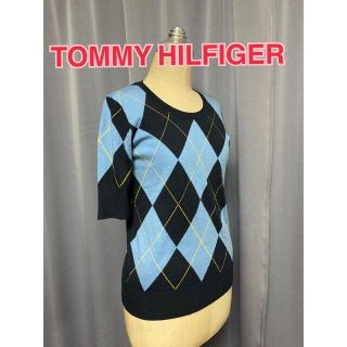 トミーヒルフィガー(TOMMY HILFIGER)のTOMMY HILFIGER アーガイル　半袖ニット(ニット/セーター)