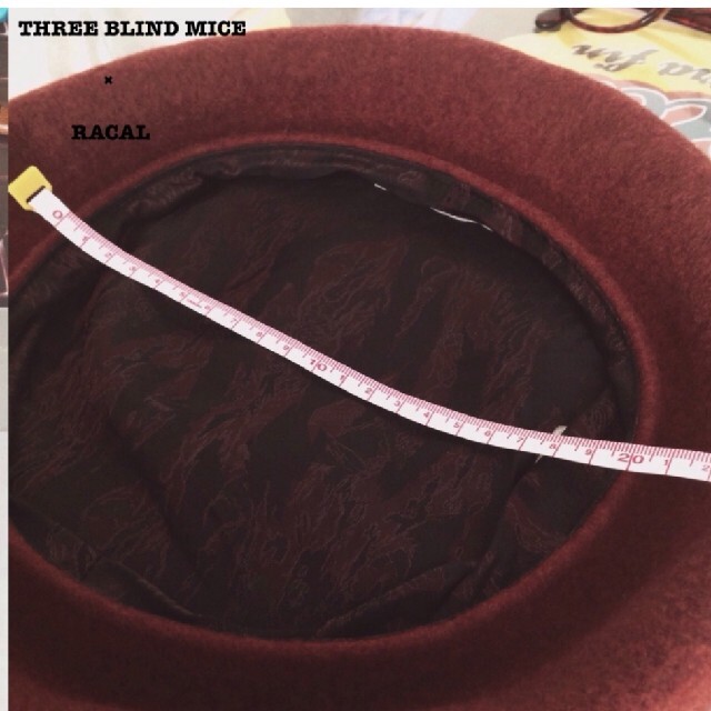 スリーブラインドマイス THREE BLIND MICE × Racal メンズの帽子(ハンチング/ベレー帽)の商品写真