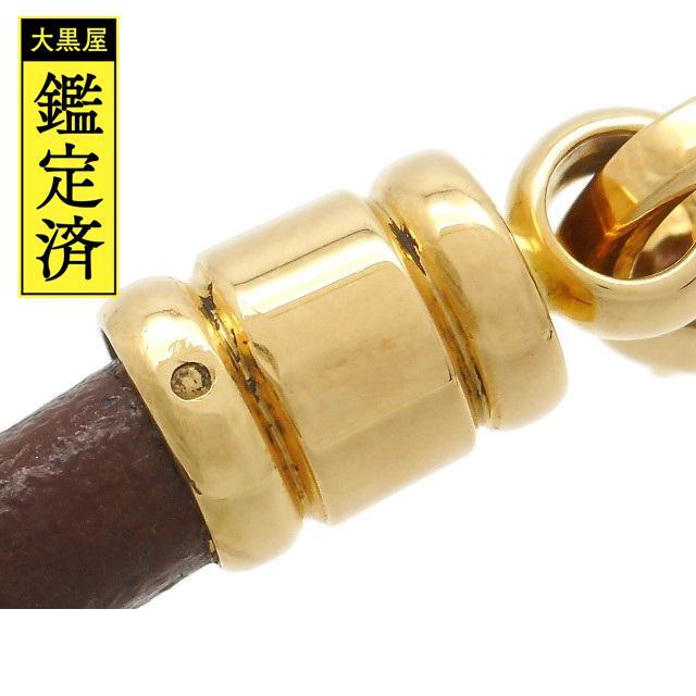 ブルガリ チョーカー ネックレス YG イエローゴールド レザー ブルガリ チョーカー ネックレス YG イエローゴールド レザー