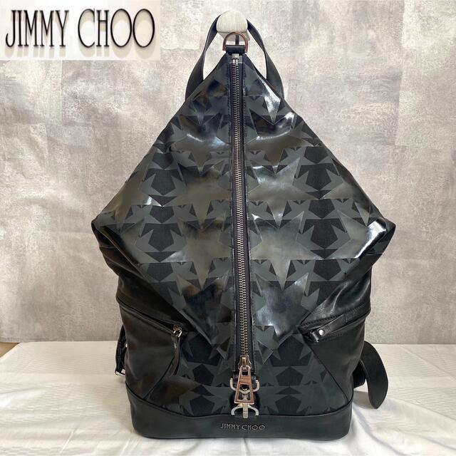 JIMMY CHOO - 【美品】JIMMY CHOO FITZROY スター 黒 2WAY バックパック