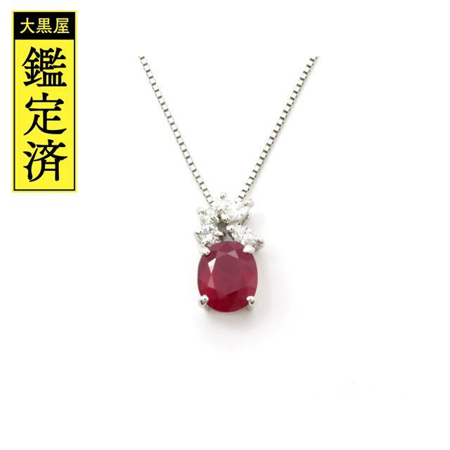 JEWELRY　ネックレス　プラチナ900/850　ダイヤ　ルビー　【474】アクセサリー