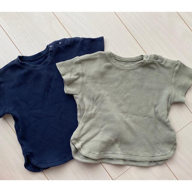 GU(ジーユー)のGU baby 90cm 2枚セット キッズ/ベビー/マタニティのキッズ服男の子用(90cm~)(Tシャツ/カットソー)の商品写真