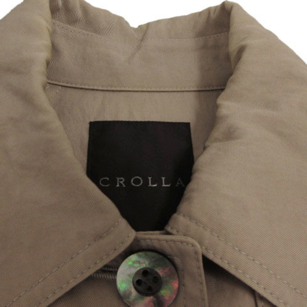 CROLLA(クローラ)のクローラ crolla コート アウター フリル ベルト付き シンプル 茶 36 レディースのジャケット/アウター(その他)の商品写真