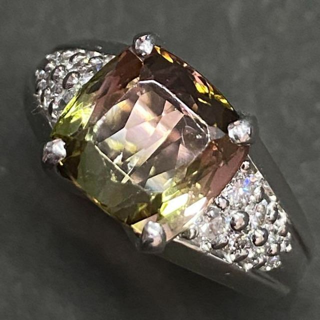 超熱 プラチナ ウォーターメロントルマリン 5.16ct サイズ14号 鑑別書