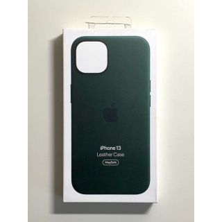 アップル(Apple)の【新品】純正 iPhone 13 レザーケース・セコイアグリーン(iPhoneケース)