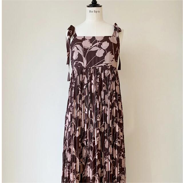 Floral Pleated Satin Cami Dress