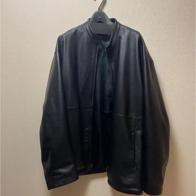 stein OVERSIZED LEATHER ZIP JACKET - レザージャケット