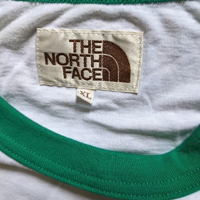 THE NORTH FACE(ザノースフェイス)の[即購入可能]　NORTH FACE　７分丈Tシャツ　XLサイズ　白　緑 メンズのトップス(Tシャツ/カットソー(七分/長袖))の商品写真