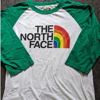 ザノースフェイス(THE NORTH FACE)の[即購入可能]　NORTH FACE　７分丈Tシャツ　XLサイズ　白　緑(Tシャツ/カットソー(七分/長袖))