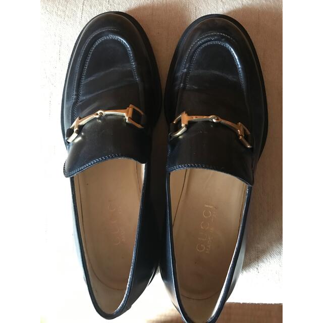 Gucci(グッチ)のGucci ローファー　黒　371/2  先着で袋付 レディースの靴/シューズ(ローファー/革靴)の商品写真