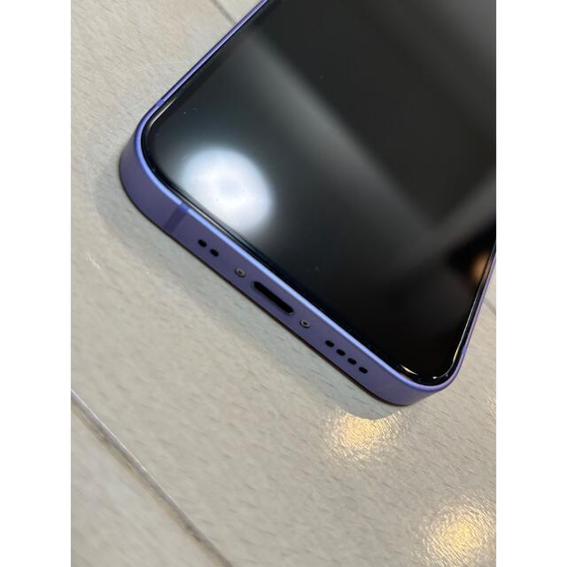 アップル iPhone12 mini 128GB パープル＋保護シール＋ケース付