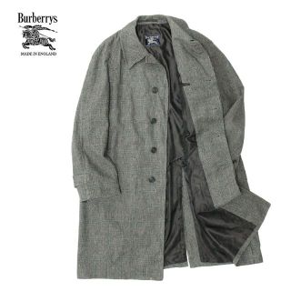 バーバリー(BURBERRY)の英国製ビンテージ Burberrys ツイード 比翼バルマカーンコート(チェスターコート)