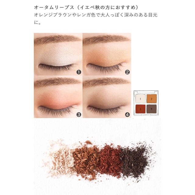 faves beauty イエベ秋　新品　アイシャドウパレット　オータムリーブス コスメ/美容のベースメイク/化粧品(アイシャドウ)の商品写真