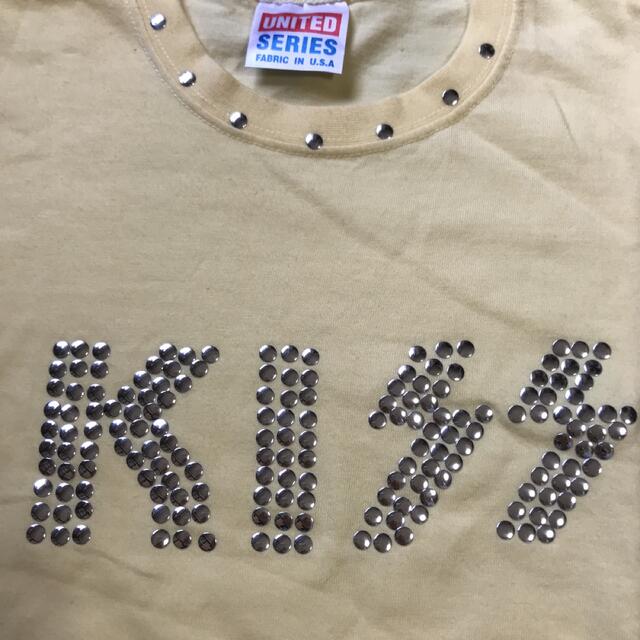 KISS スタッズ　Tシャツ　イエロー メンズのトップス(Tシャツ/カットソー(半袖/袖なし))の商品写真