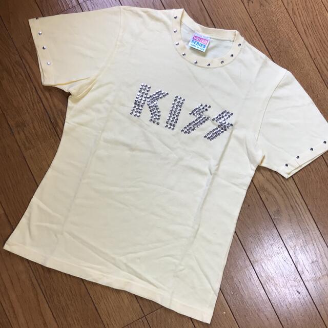 KISS スタッズ　Tシャツ　イエロー メンズのトップス(Tシャツ/カットソー(半袖/袖なし))の商品写真