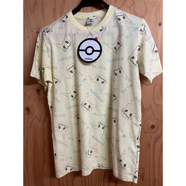 ポケモン(ポケモン)のポケモン　ミミッキュ　総柄　Tシャツ　Mサイズ　イエロー メンズのトップス(Tシャツ/カットソー(半袖/袖なし))の商品写真