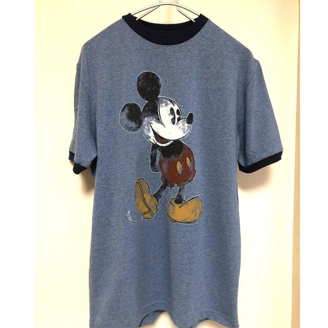 古着 ミッキーマウス リンガーTシャツ メンズのトップス(Tシャツ/カットソー(半袖/袖なし))の商品写真