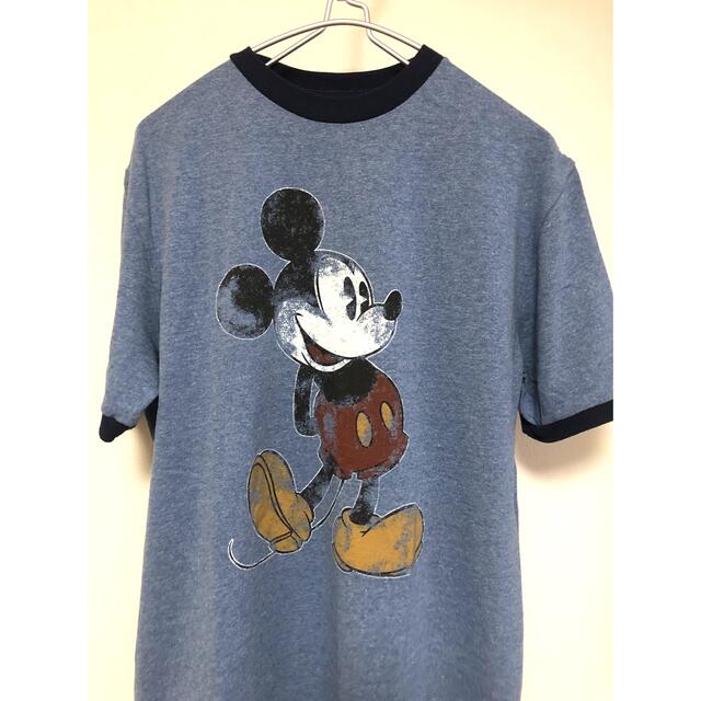 古着 ミッキーマウス リンガーTシャツ メンズのトップス(Tシャツ/カットソー(半袖/袖なし))の商品写真