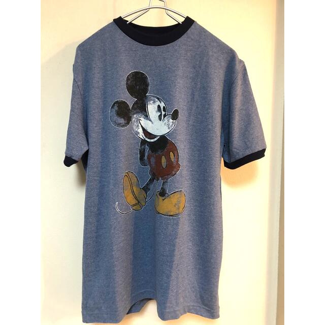 古着 ミッキーマウス リンガーTシャツ メンズのトップス(Tシャツ/カットソー(半袖/袖なし))の商品写真