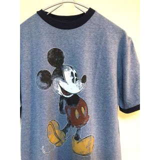 古着 ミッキーマウス リンガーTシャツ(Tシャツ/カットソー(半袖/袖なし))