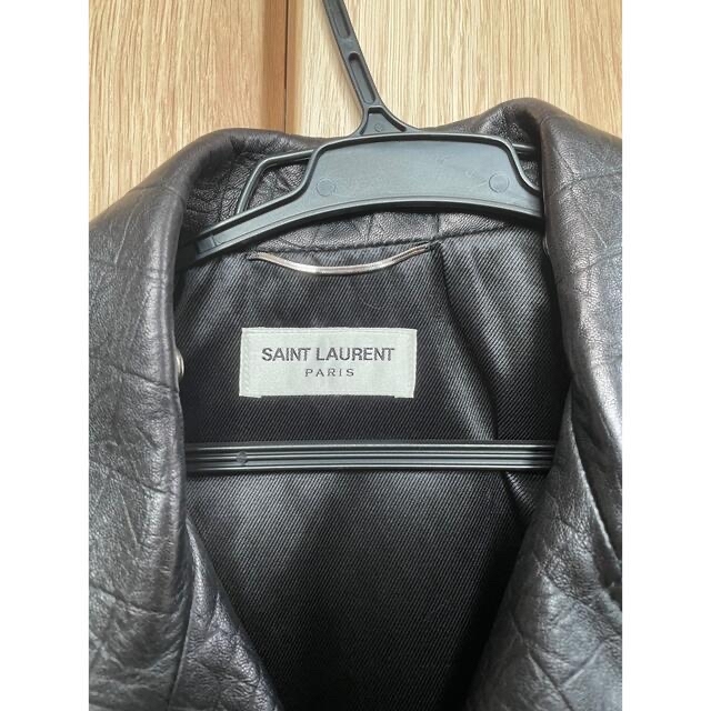 Saint Laurent(サンローラン)の【激レア】正規品　Saint Laurent クロコ型ライダースジャケット　44 メンズのジャケット/アウター(ライダースジャケット)の商品写真