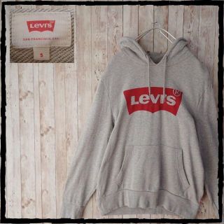 リーバイス(Levi's)のリーバイス LEVI'S パーカー デカロゴ プリント グレー 古着 アメカジ(パーカー)