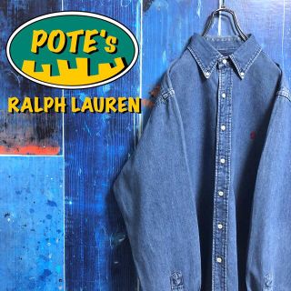 ラルフローレン(Ralph Lauren)の【ラルフローレン】ワンポイント刺繍ロゴデニムシャツ 90s(シャツ)