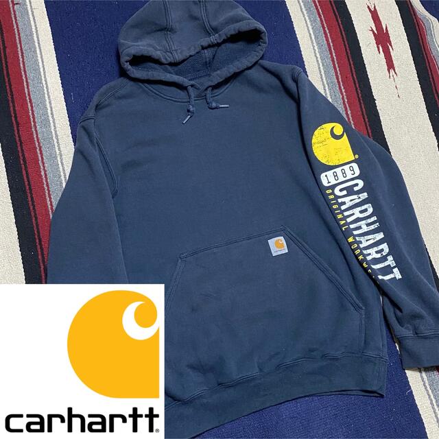 carhartt - 90s 古着 カーハート パーカー メキシコ製 ロゴタグ 袖