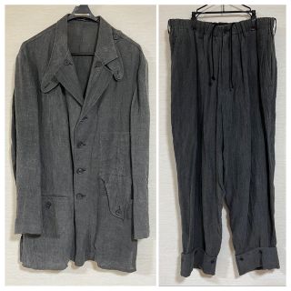 ヨウジヤマモト(Yohji Yamamoto)の21SSコレクション Yohji Yamamoto Pour Homme 麻上下(セットアップ)