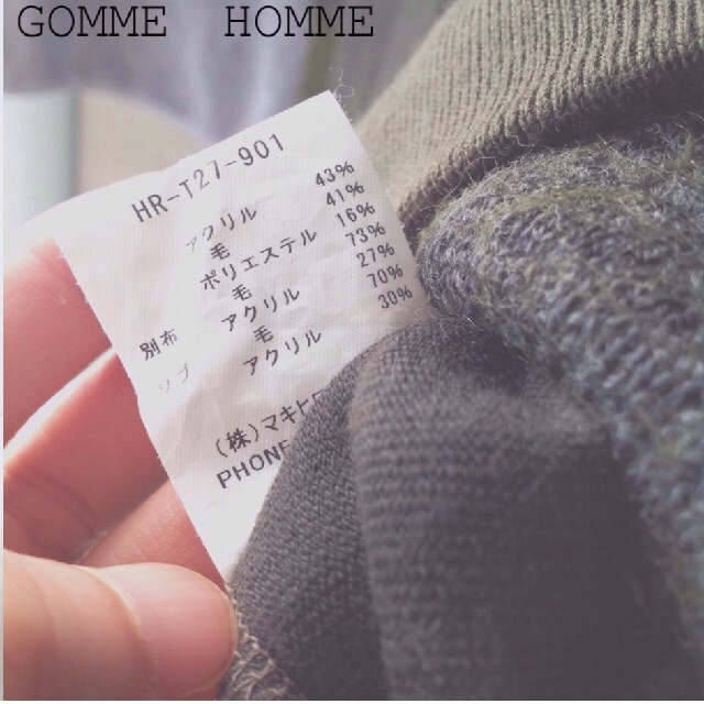 GOMME HOMME(ゴムオム) ■ニット/ セーター(メンズ) ■二号（2）オリーブダークグリーン