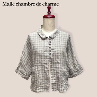 シャンブルドゥシャーム(chambre de charme)の【Malle chambre de charme】チェックブラウス　シャンブル(シャツ/ブラウス(半袖/袖なし))