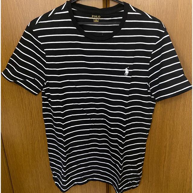 POLO RALPH LAUREN(ポロラルフローレン)の【美品】ポロ ラルフローレン Tシャツ ボーダー 黒 polo メンズのトップス(Tシャツ/カットソー(半袖/袖なし))の商品写真